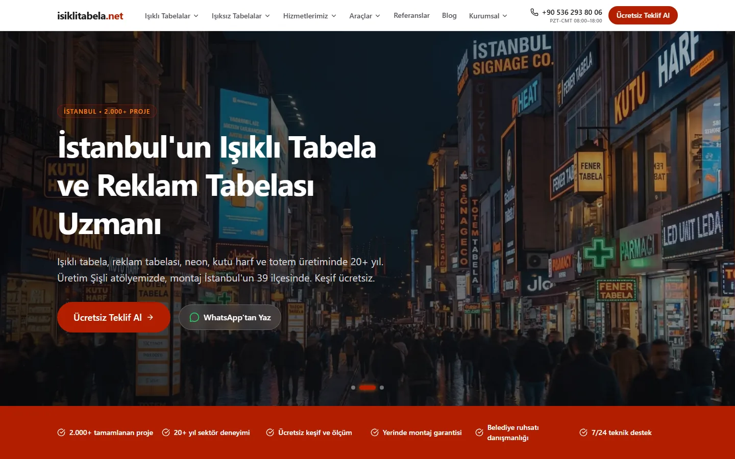 Işıklı Tabela — Dark Cinematic Design System — hero screenshot