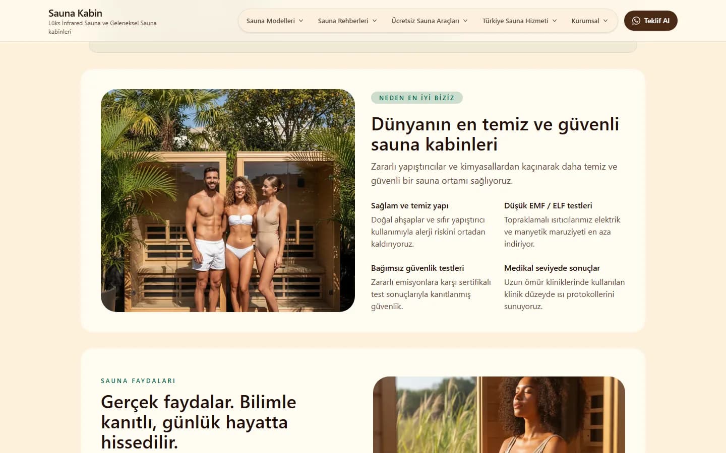 Sauna Kabin — Wellness E-Commerce AEO Transformation — detail screenshot 1