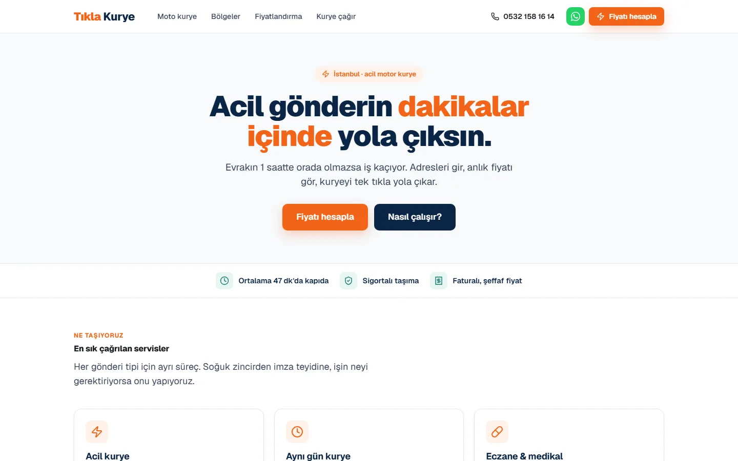 Tıkla Kurye — Istanbul Motorcycle Courier With Instant Pricing — لقطة هيرو