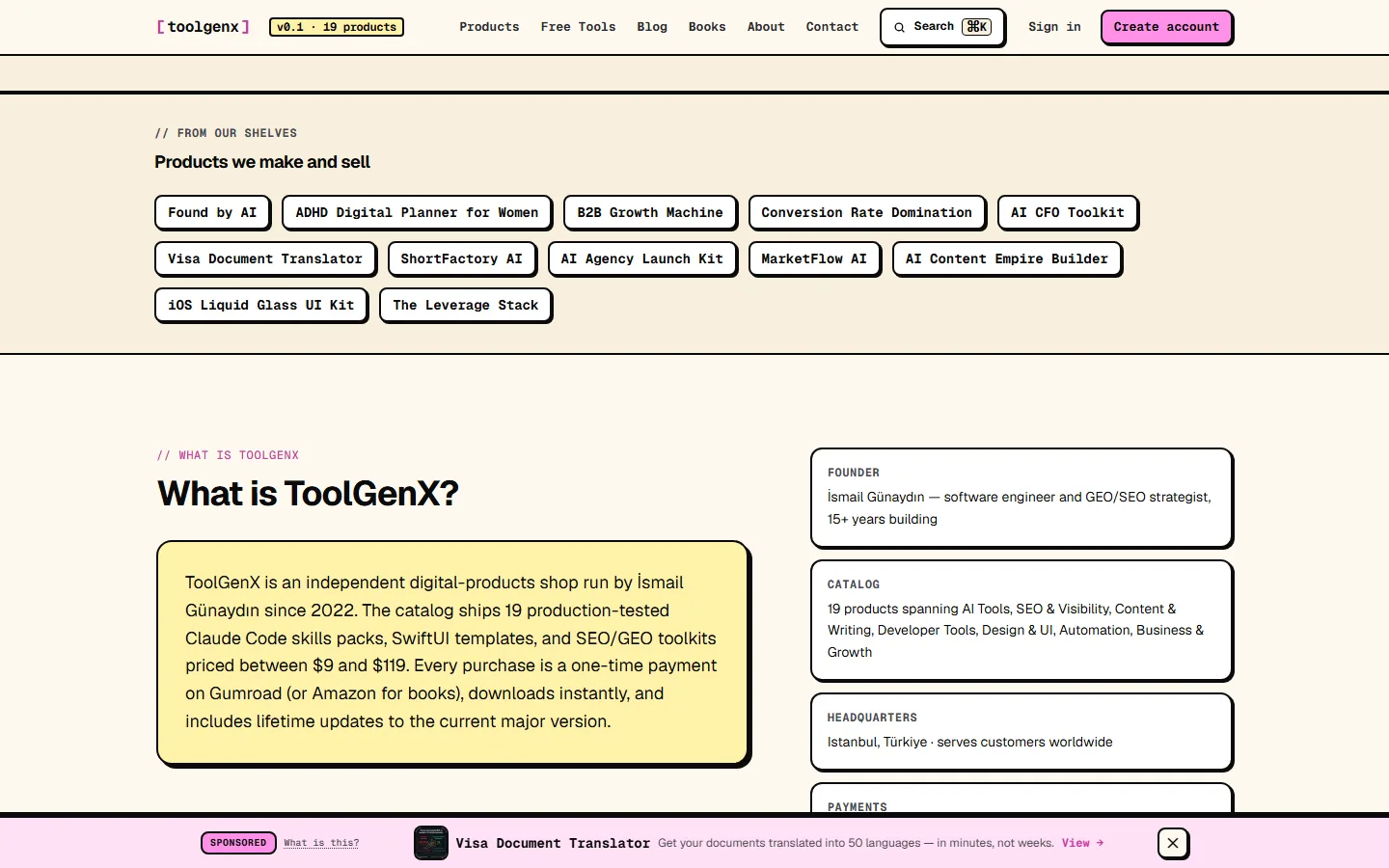 ToolGenX — Claude Code Skills Packs Sold Once, Owned Forever — detail screenshot 1