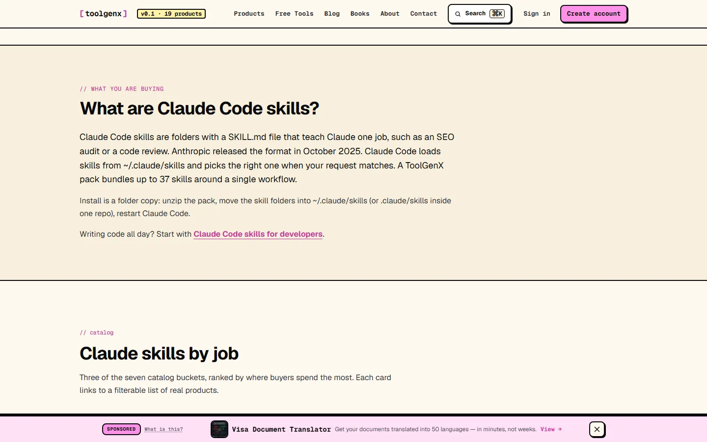 ToolGenX — Claude Code Skills Packs Sold Once, Owned Forever — detail screenshot 2