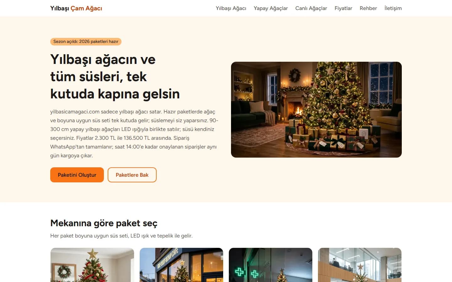 Yılbaşı Çam Ağacı — Tree and Ornament Set in One Box — captura hero