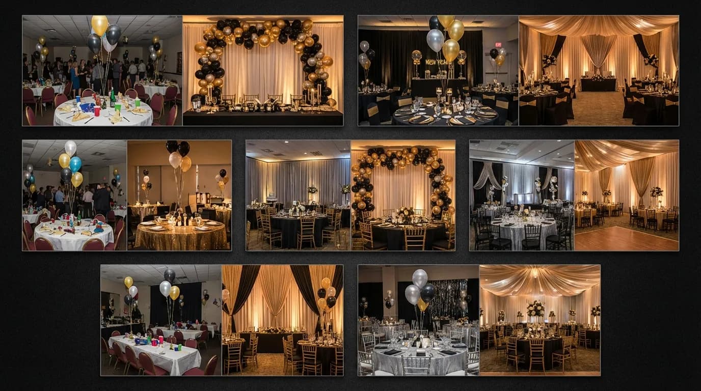 7 New Year's Event Decoration Mistakes and Professional Solutions