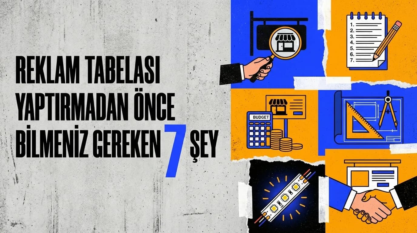 Reklam Tabelası Yaptırmadan Önce Bilmeniz Gereken 7 Şey